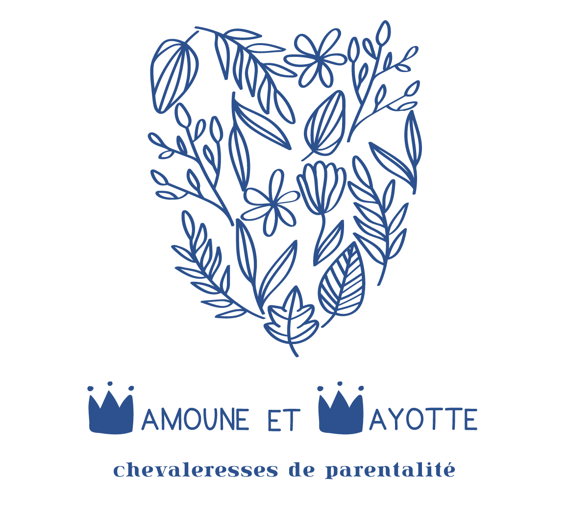 Logo et illustration pour Mamoune et Mayotte, marque de vêtements éducatifs éthiques pour enfants