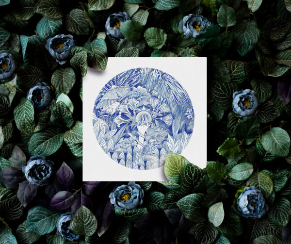 Illustration bleue Cléopatra – Image 2