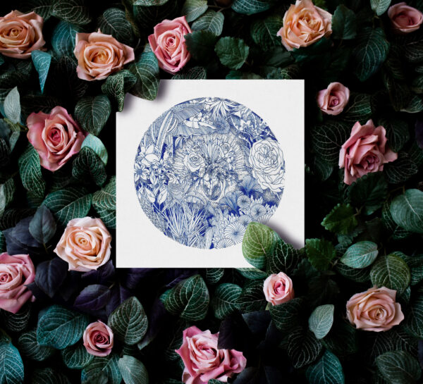 Illustration bleue Frida – Image 2