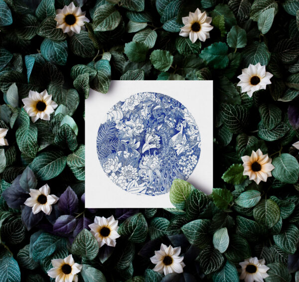 Illustration bleue Lucrezia – Image 2
