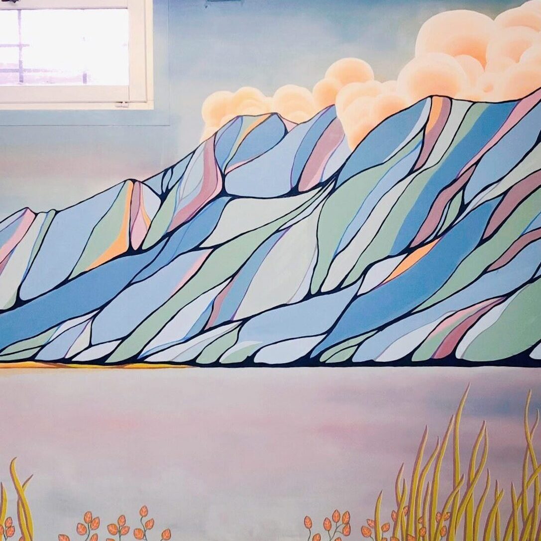 La fresque des écrins vous transporte dans un paysage d’évasion et de fraicheur tout en préservant la poésie des souvenirs de montagne 